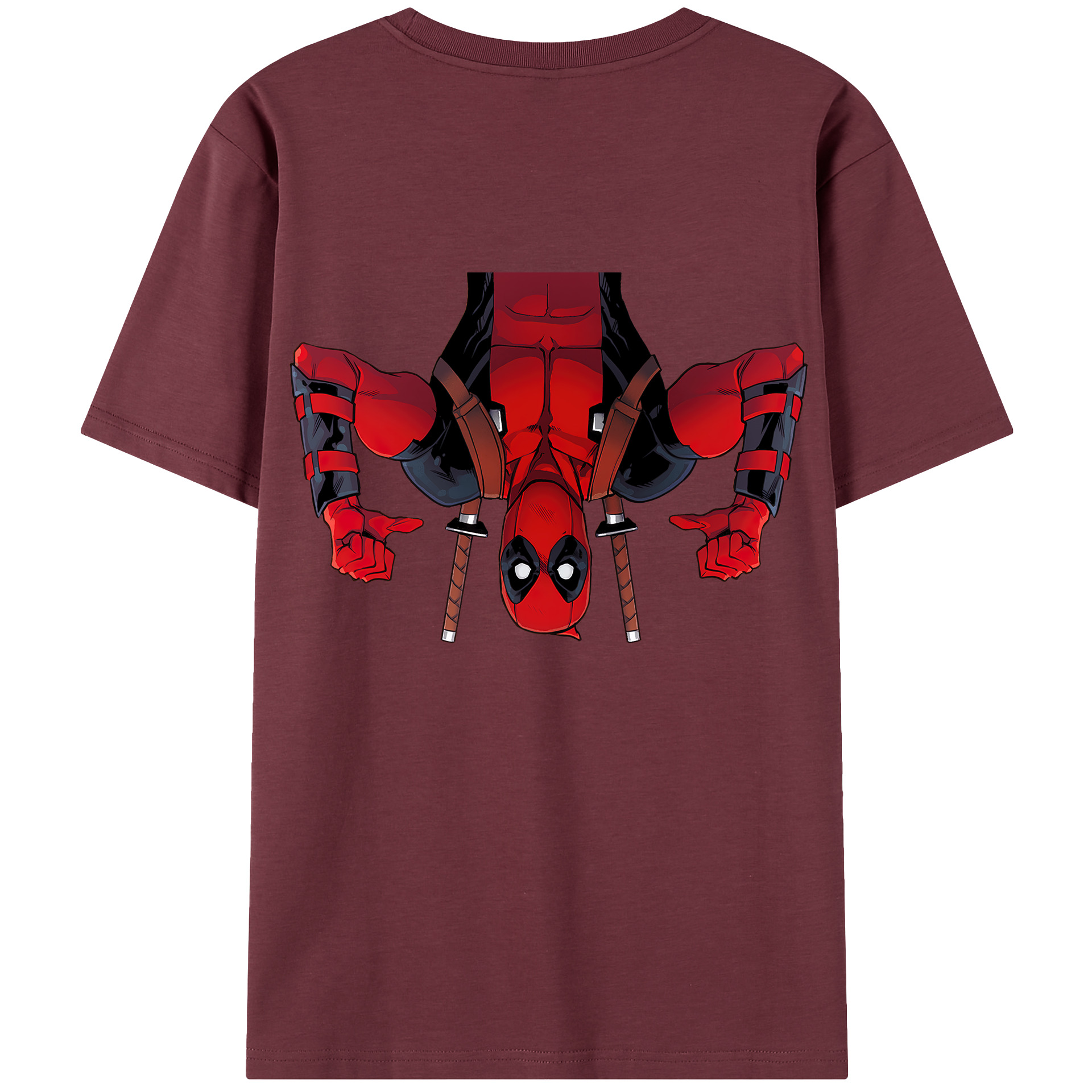 （画像用） Deadpool デッドプール 綿100％半袖Tシャツ（背面プリント）